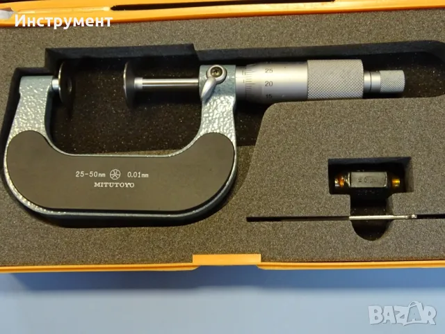 Микрометър дисков Mitutoyo 123-102 (GMA-50) 25-50mm disk micrometer, снимка 3 - Други инструменти - 49027340