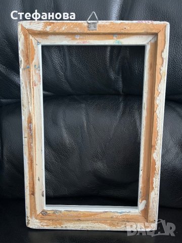 Бяла дървена рамка, снимка 2 - Декорация за дома - 43375531