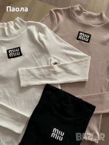 Дамска блуза Miu Miu , снимка 2 - Блузи с дълъг ръкав и пуловери - 52905517