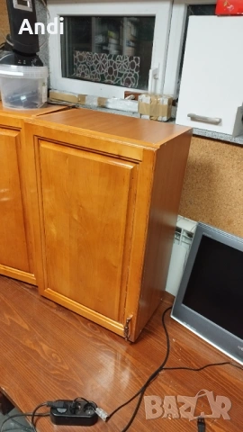 Кухненски шкафофе горен ред с врати от масив цвят череша 80/50 - 54/32см, снимка 5 - Кухни - 53091150