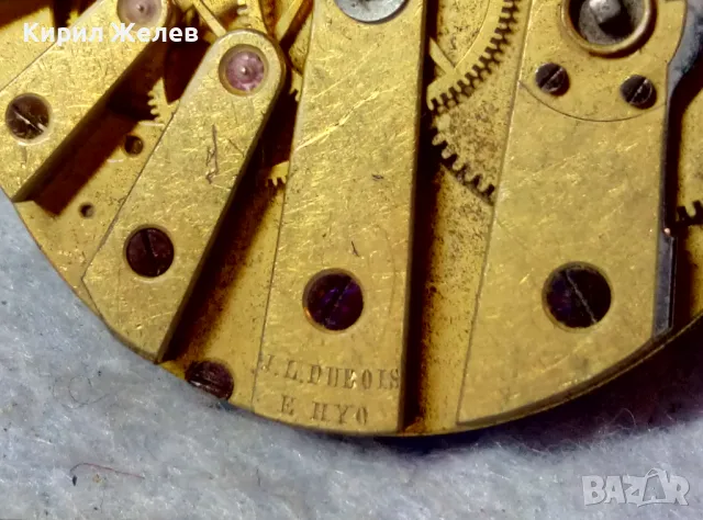 J. L. DUBOIS E HIJO МЕХАНИЗЪМ от СТАР МАРКОВ ШВЕЙЦАРСКИ ДЖОБЕН ЧАСОВНИК с РИМСКИ ЦИФЕРБЛАТ 49618, снимка 3 - Антикварни и старинни предмети - 48562878