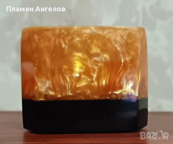 Моливник, държач за химикалки - Кехлибарен каталин, бакелит, снимка 2 - Антикварни и старинни предмети - 52094534