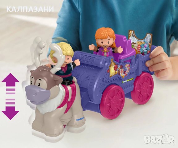 Литъл пийпъл: Каляската на Анна и Кристоф, снимка 4 - Кукли - 40276955