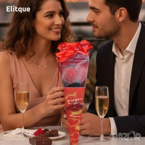 Романтичен букет с червени рози и декоративна лента – перфектен подарък за всека специален повод, снимка 4 - Декорация за дома - 53074055