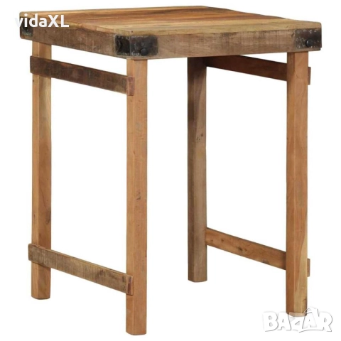 vidaXL Трапезна маса Кафяво 60 x 55 x 76 см регенерирано дърво масив（SKU: 4019618）, снимка 1