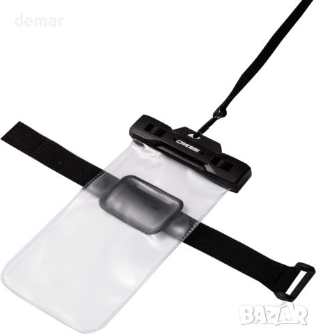 Cressi  Универсален водоустойчив прозрачен калъф за телефон, черен