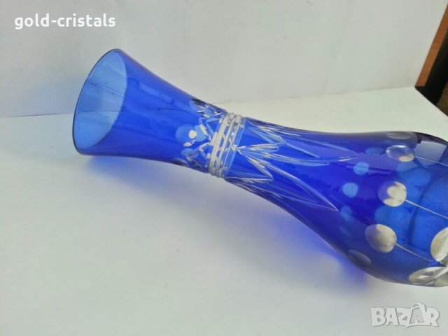 ретро кристална ваза, снимка 6 - Антикварни и старинни предмети - 26744057