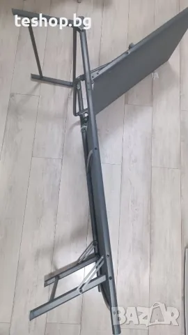 Шезлонг GREEN с регулируема височина до 120 кг 180x55x32/91 см сив, снимка 10 - Градински мебели, декорация  - 50107741