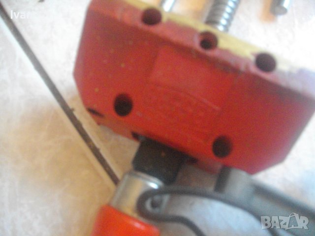 Дърводелско Менгеме-Старо Качество-WEST GERMANY-BESSEY S10-Отлично-Отваря 105 мм-Челюсти 90мм-Стяга, снимка 7 - Менгемета - 43202898