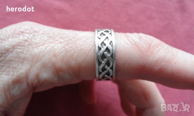сребърен пръстен - унисекс - красив, стилен, тежкарски - 2, снимка 4 - Пръстени - 26466202
