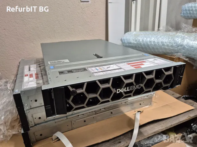 Dell R740xd сървър 24x 2.5" SFF , 2x Gold 6140 , 0Gb RAM , релси , преден панел