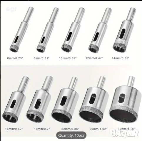Бор корони за камък и плочки, снимка 2 - Други инструменти - 51677934
