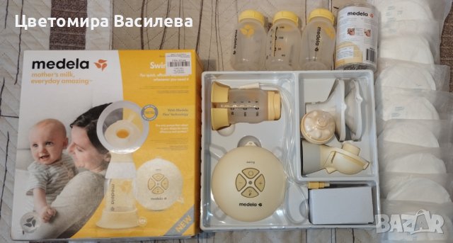 Електрическа помпа за кърма Medela Swing Flex+Calma биберон, снимка 3 - Помпи за кърма - 43775373