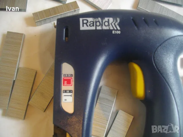 RAPID KOMBI E100 Професионален електрически ТАКЕР комбиниран скоби-пирони до 15мм Като нов, снимка 8 - Други инструменти - 47761348