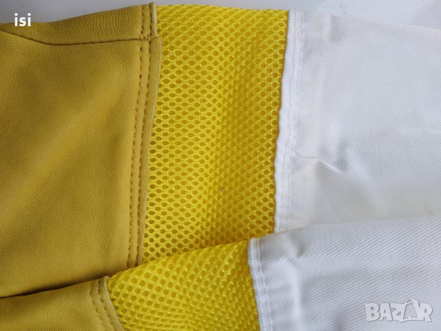 Пчеларски ръкавици естествена телешка кожа с мрежа на ръкавелите-пчеларски инвентар, снимка 2 - За пчели - 27587636