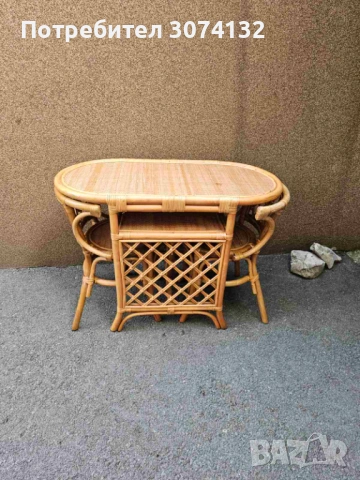 Уникален комплект от естествен бамбук и ратан, снимка 4 - Други - 53037445