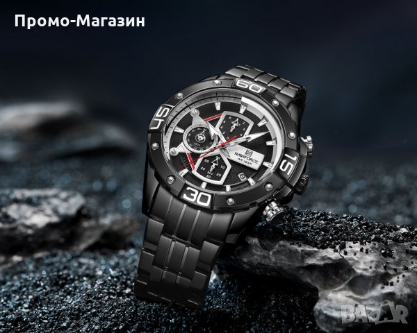 Мъжки часовник Naviforce Хронограф NF 8018 BBB. , снимка 3 - Мъжки - 34769350