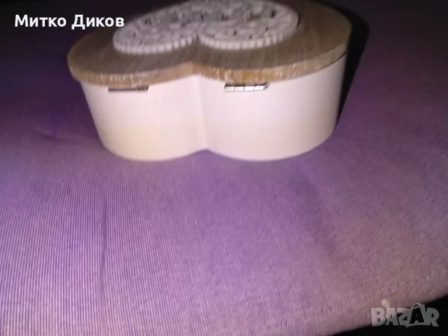 Дървена кутия за бижута сърце Love нова 150х145х45мм, снимка 4 - Декорация за дома - 47358190