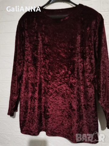 СТРАХОТНА ВИНЕНА ТУНИКА КАДИФЕ 2XL-3XL, снимка 6 - Туники - 38719847