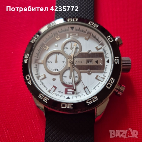 Японски кварцов часовник AKSEPT каса 50мм. 
