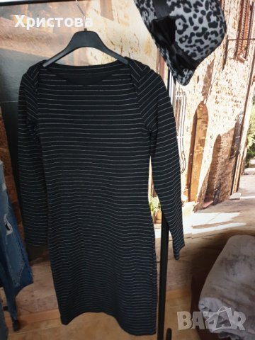 Плътна рокля в черно и бяло райе - 20,00лв., снимка 6 - Рокли - 32202204