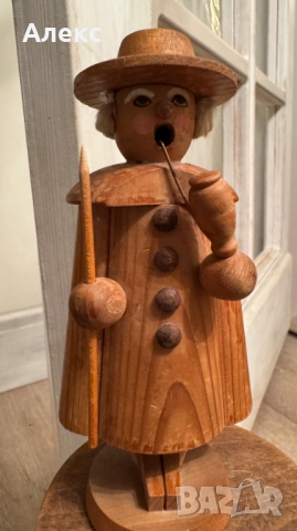 Колекционерска Немска дървена фигура, тамянник.Ерцгебирге, ГДР