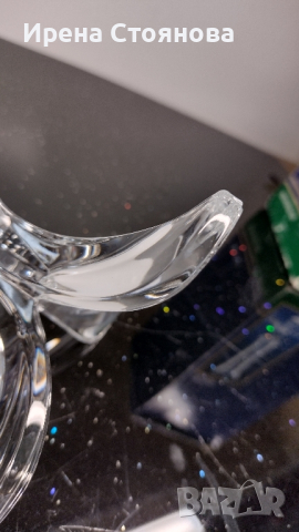 Кристална ваза d'Arques  France. Височина 22 см. Нова, в оригинална опаковка. , снимка 3 - Вази - 44852824