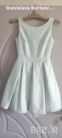 Къса рокля на Юнона цвят мента 