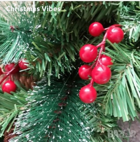 Голям коледен венец за декорация, снимка 8 - Декорация за дома - 52081513