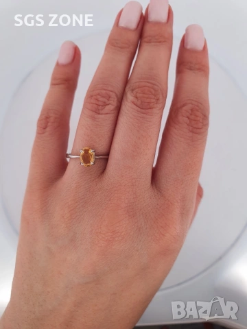 Сребърни Пръстени с Естествени Камъни, снимка 7 - Пръстени - 49843762