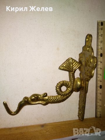 Стара ФИГУРАЛНА БРОНЗОВА РЕТРО ЗАКАЧАЛКА За ПОРТМАНТО / СТЕНА - МИТИЧНО АЗИАТСКО ЧУДОВИЩЕ 41404, снимка 8 - Антикварни и старинни предмети - 43888731