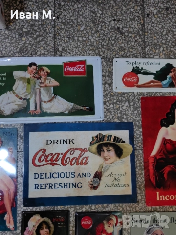 Лот 13 ламаринени табели на Coca-Cola , снимка 5 - Колекции - 52232848