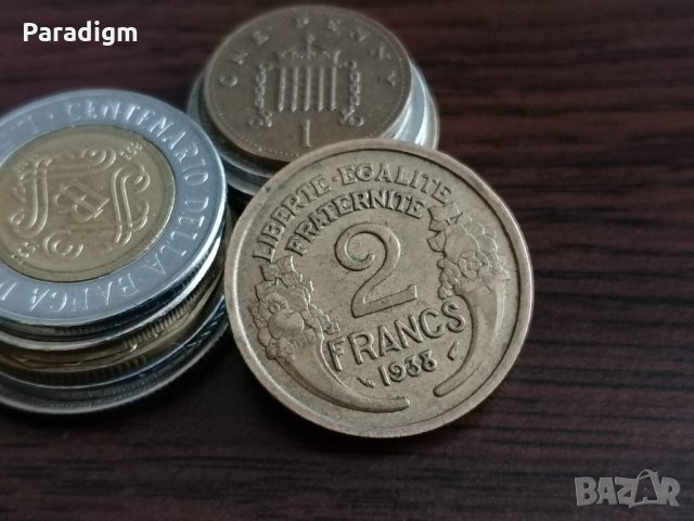 Монета - Франция - 2 франка | 1938г.