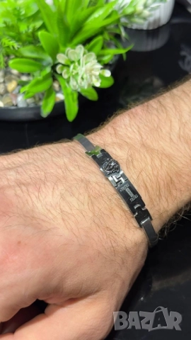 висококачествени мъжки гривни от неръждаема стомана rolex versace cartier , снимка 12 - Гривни - 51768540