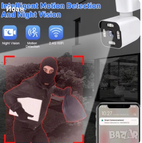 Охранителна камера , снимка 4 - IP камери - 53123370