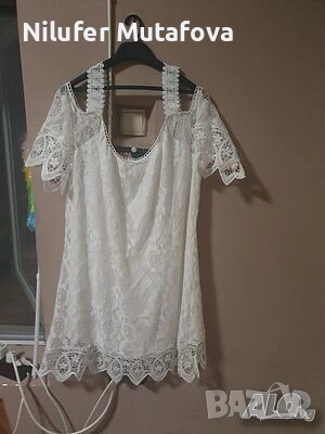 Здравейте, продавам бяла италианска рокля , снимка 3 - Рокли - 53220903