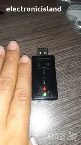 3D звук Външна звукова карта 7.1 с USB, 3.5 мм жак микрофон / стерео слушалки, адаптер за компютър, снимка 8 - Кабели и адаптери - 36348922