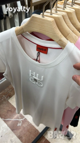 Hugo Boss Нова Бяла Дамска Тениска Хюго Бос 