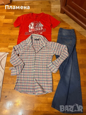 Дънки риза и тениска Reebok 10-12 г 