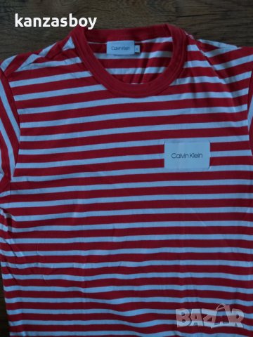 calvin klein - страхотна мъжка тениска КАТО НОВА, снимка 5 - Тениски - 37891397