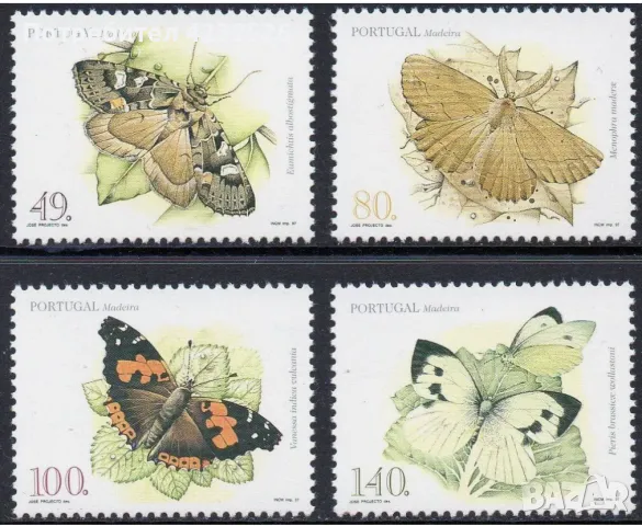 1997 г. Португалия /Мадейра/ "Пеперуди" (I) - чиста серия, снимка 1