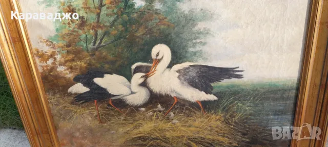 Картина Щъркели, снимка 2 - Картини - 49946737