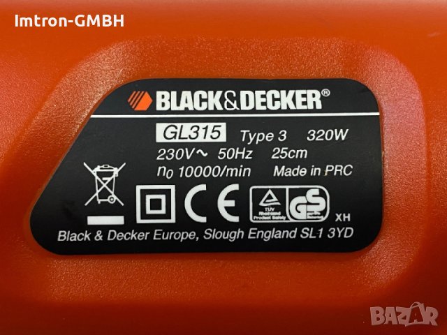 Оригинален тример Black & Decker  GL315 Type 3 230v / 50Hz / 32W, снимка 4 - Градинска техника - 44875243