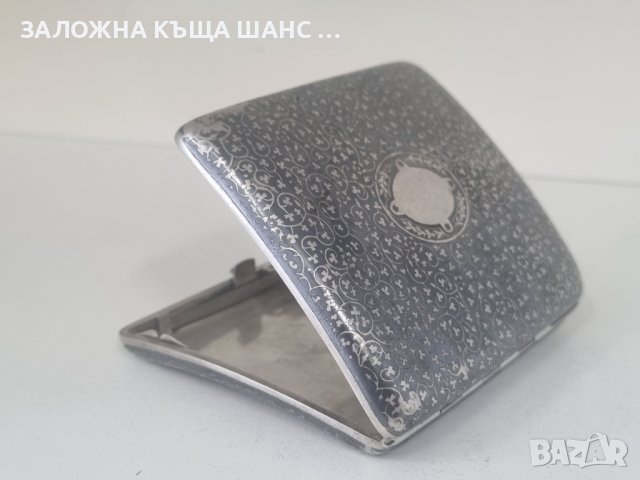 Сребърна табакера 900 проба с Niello, снимка 5 - Антикварни и старинни предмети - 40839521