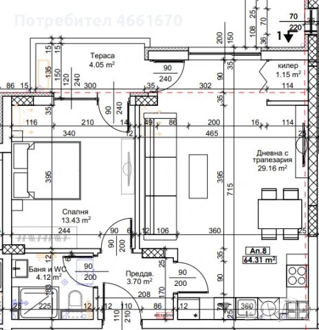 Двустаен апартамент в Тракия!  1140-33400