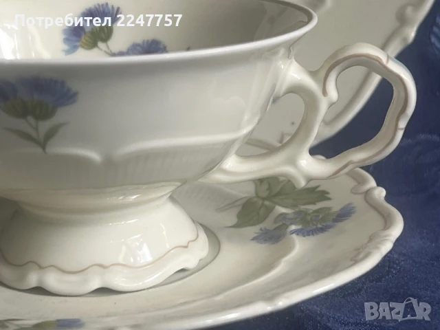 Троен сет порцелан Weimar 1924г, снимка 5 - Антикварни и старинни предмети - 51207603