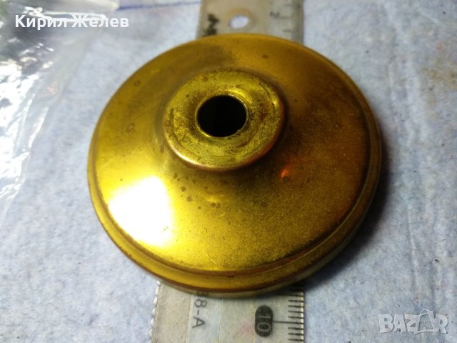 СТАР МЕСИНГОВ ДЕКОРАТИВЕН ЕЛЕМЕНТ КАПАЧЕ За ЧАСТИ РЕСТАВРАЦИЯ ДЕКОРАЦИЯ 28405, снимка 4 - Други ценни предмети - 43665236