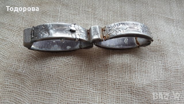 Сребърна старинна гривна, снимка 4 - Антикварни и старинни предмети - 28389648