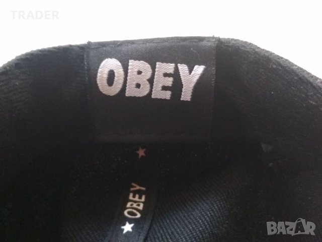 Унисекс бейзболна шапка Snapback с права козирка на OBEY в черно, снимка 12 - Шапки - 33001788