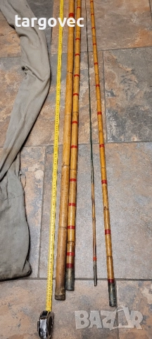 старинна бамбукова рибарска пръчка, снимка 3 - Антикварни и старинни предмети - 51835432